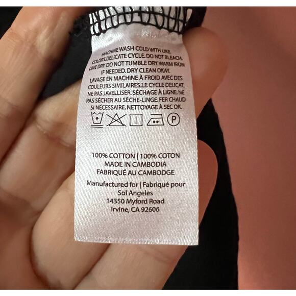 NWT Sole Los Angeles Joni Cotton Gauze Maxi Dress Black SZ XS/S - Picture 10 of 10